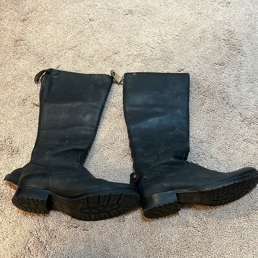 Frye Black Boots Knee High